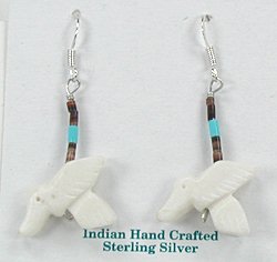 Navajo Hummingbird Fetish Earrings