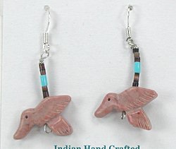 Navajo Hummingbird Fetish Earrings