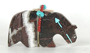 Authentic Native American Indian Horse Fetish carving by Zuni Kenric Laiwakete