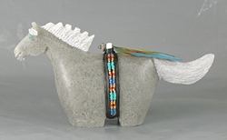 Authentic Native American Navajo Horse Fetish Carving by Harold Davidson
