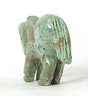 Authentic Native American Horse Fetish Carving of turquoise by Zuni Andres Quandelacy