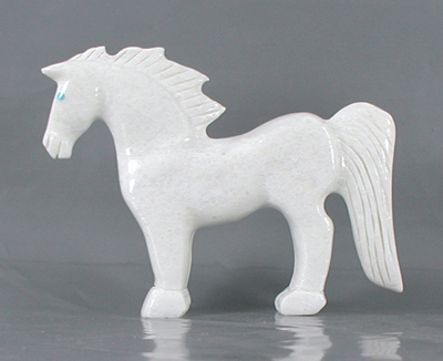 Authentic Native American Indian Horse Fetish carving by Zuni Andres Lementino