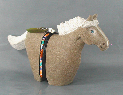 Authentic Native American Navajo Horse Fetish Carving by Harold Davidson