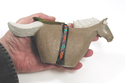 Authentic Native American Navajo Horse Fetish Carving by Harold Davidson