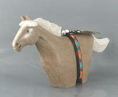 Authentic Native American Navajo Horse Fetish Carving by Harold Davidson