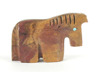 Authentic Native American Horse Fetish Carving of Onyx by Zuni Tyrone Poncho