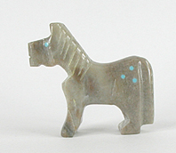 Authentic Native American Horse Fetish Carving of marble by Zuni Todd Etsate