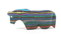 Authentic Native American Horse Fetish Carving of rainbow calsilica by Zuni Bernard Laiwakete
