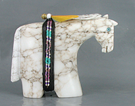 Authentic Native American Navajo Horse Fetish Carving by Harold Davidson