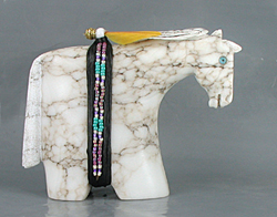 Authentic Native American Navajo Horse Fetish Carving by Harold Davidson