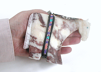 Authentic Native American Horse Fetish Carving of alabaster by Navajo Harold Davidson