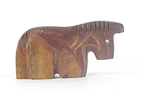 Authentic Native American Horse Fetish Carving of Picasso marble by Zuni Tyrone Poncho