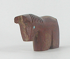 Authentic Native American Horse Fetish Carving of Picasso marble by Zuni Tyrone Poncho