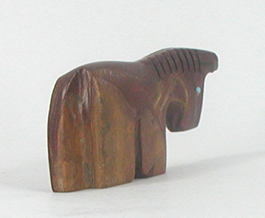 Authentic Native American Horse Fetish Carving of Picasso marble by Zuni Tyrone Poncho