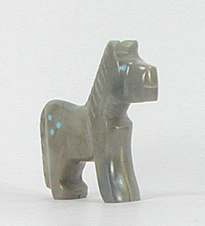 Authentic Native American Horse Fetish Carving of serpentine by Zuni Todd Etsate