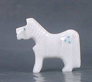 Authentic Native American Horse Fetish Carving of alabaster by Zuni Todd Etsate