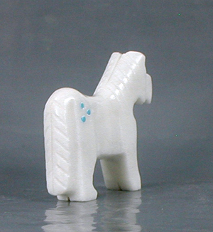 Authentic Native American Horse Fetish Carving of alabaster by Zuni Todd Etsate