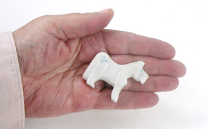 Authentic Native American Horse Fetish Carving of alabaster by Zuni Todd Etsate
