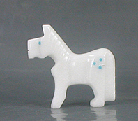 Authentic Native American Horse Fetish Carving of alabaster by Zuni Todd Etsate