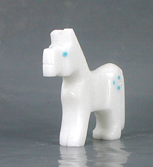 Authentic Native American Horse Fetish Carving of alabaster by Zuni Todd Etsate