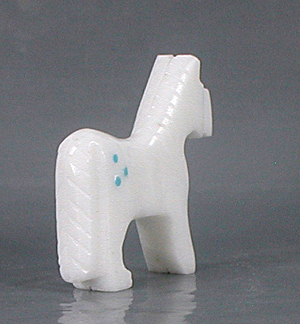 Authentic Native American Horse Fetish Carving of alabaster by Zuni Todd Etsate