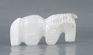 Zuni Horse Fetish Carving of alabaster by Brandon Phillips