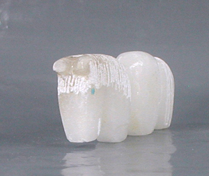 Zuni Horse Fetish Carving of alabaster by Brandon Phillips