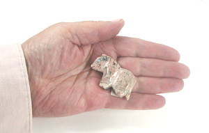 Authentic Native American Horse Fetish Carving of Picasso marble by Zuni Tim Lementino