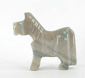 Authentic Native American Horse Fetish Carving of serpentine by Zuni Todd Etsate