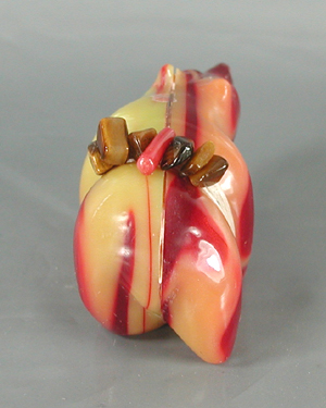 Authentic Native American bowlerite Bear Fetish carving by Zuni Farlan and Paulette Quam
