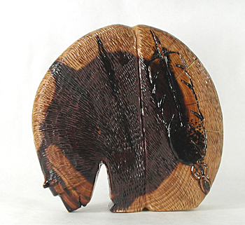 Authentic Native American bear fetish carving by Zuni artisans Farlan and Paulette Quam of cedar wood 