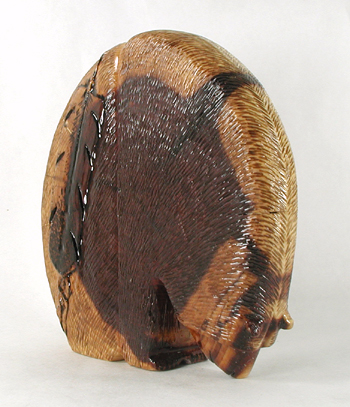 Authentic Native American bear fetish carving by Zuni artisans Farlan and Paulette Quam of cedar wood 