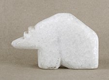 alabaster grizzly bear fetish carving