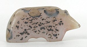 vintage stone bear fetish carving