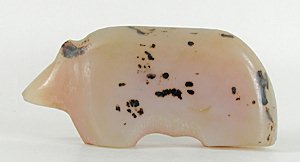 vintage stone bear fetish carving