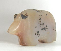 vintage stone bear fetish carving