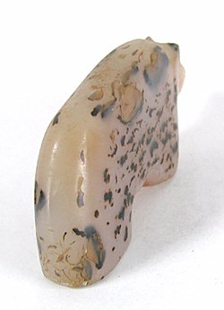 vintage stone bear fetish carving
