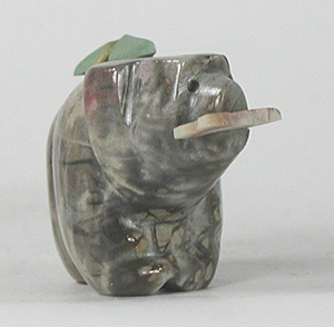 Authentic Native American Bear Fetish of marble by Zuni Jeff Eriacho