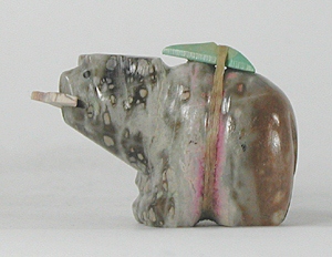 Authentic Native American Bear Fetish of marble by Zuni Jeff Eriacho