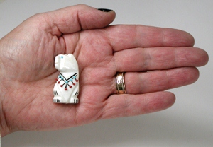 Terrence and Jessica Martza Zuni Bear Fetish Carving
