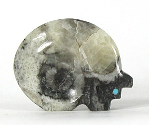 Authentic Native American Bear Fetish of ammonite by Zuni Bernard Laiwakete