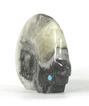 Authentic Native American Bear Fetish of ammonite by Zuni Bernard Laiwakete