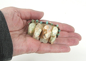 Authentic Native American turquoise bear Fetish carving by Zuni Tim Lementino