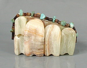 Authentic Native American turquoise bear Fetish carving by Zuni Tim Lementino