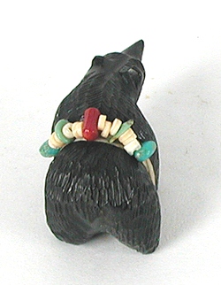 Authentic Native American Bear Fetish carving by Zuni Farlan and Paulette Quam