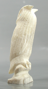 Authentic Native American owl fetish by Zuni Willard Laate of antler