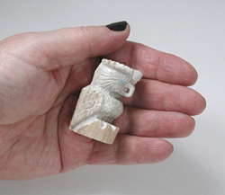 Authentic Native American owl fetish by Zuni Chris Peina of antler