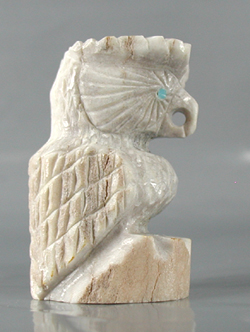 Authentic Native American owl fetish by Zuni Chris Peina of antler