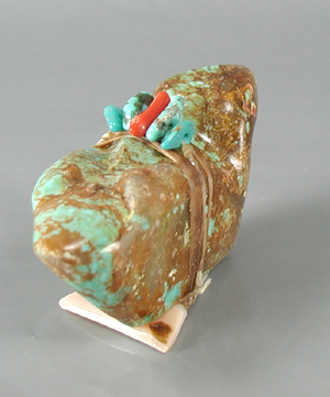 Authentic Native American bird fetish by Zuni Lena Boone of turquoise