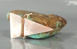 Authentic Native American bird fetish by Zuni Lena Boone of turquoise